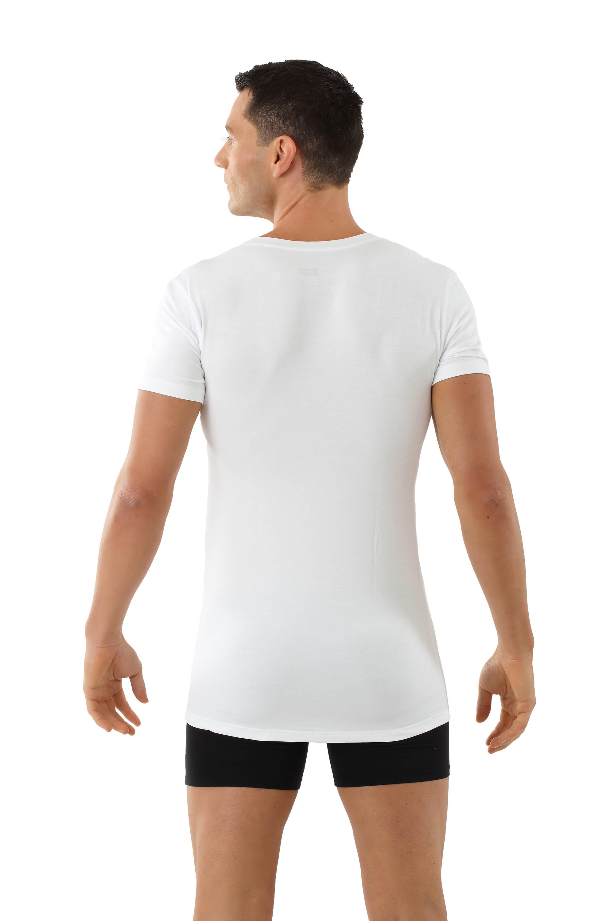 Herren Unterhemd V-Ausschnitt halbarm Stuttgart weiss
