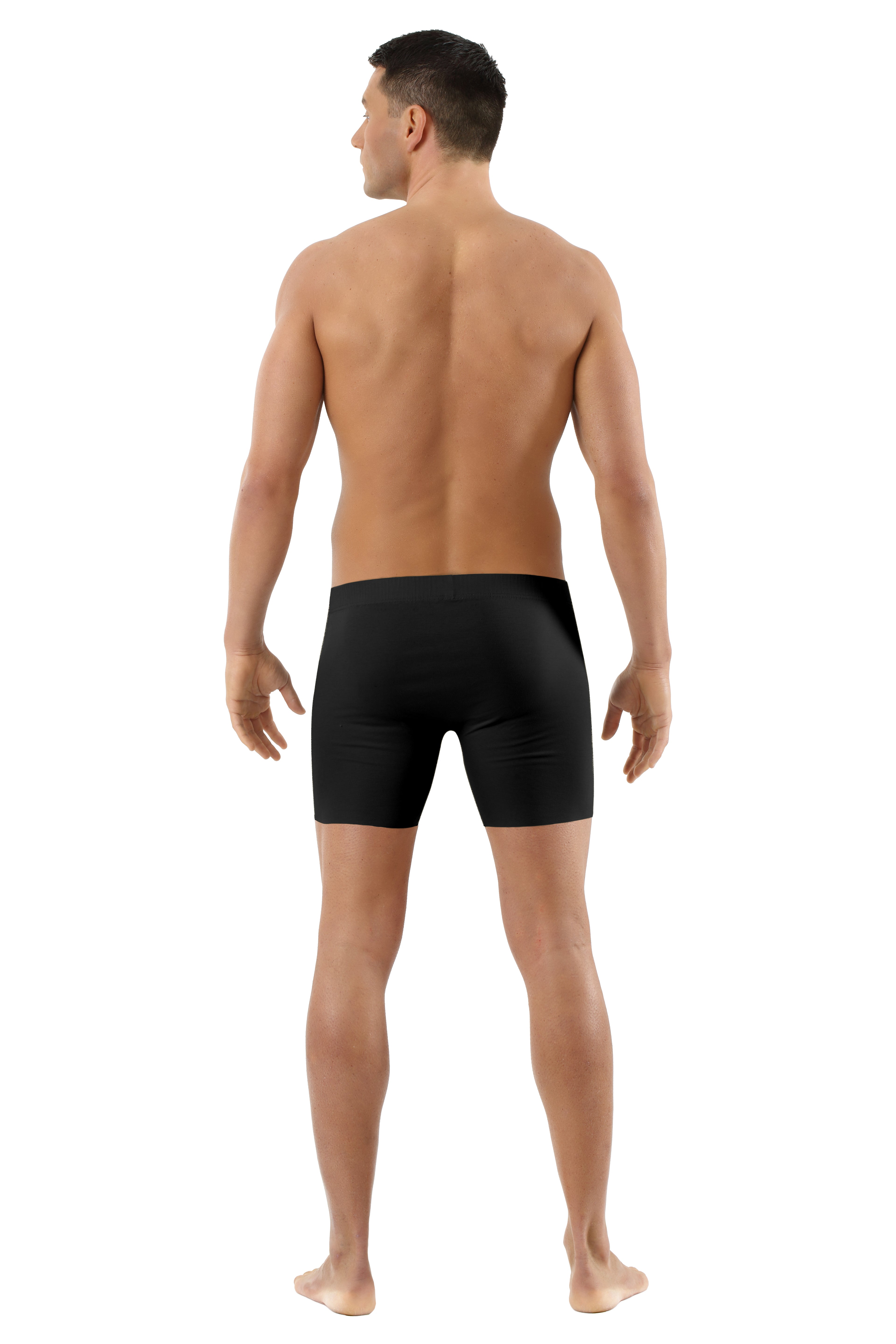 2-Pack Herren Retroshorts Lasercut ohne Saum Clean Cut Baumwolle Elastan schwarz