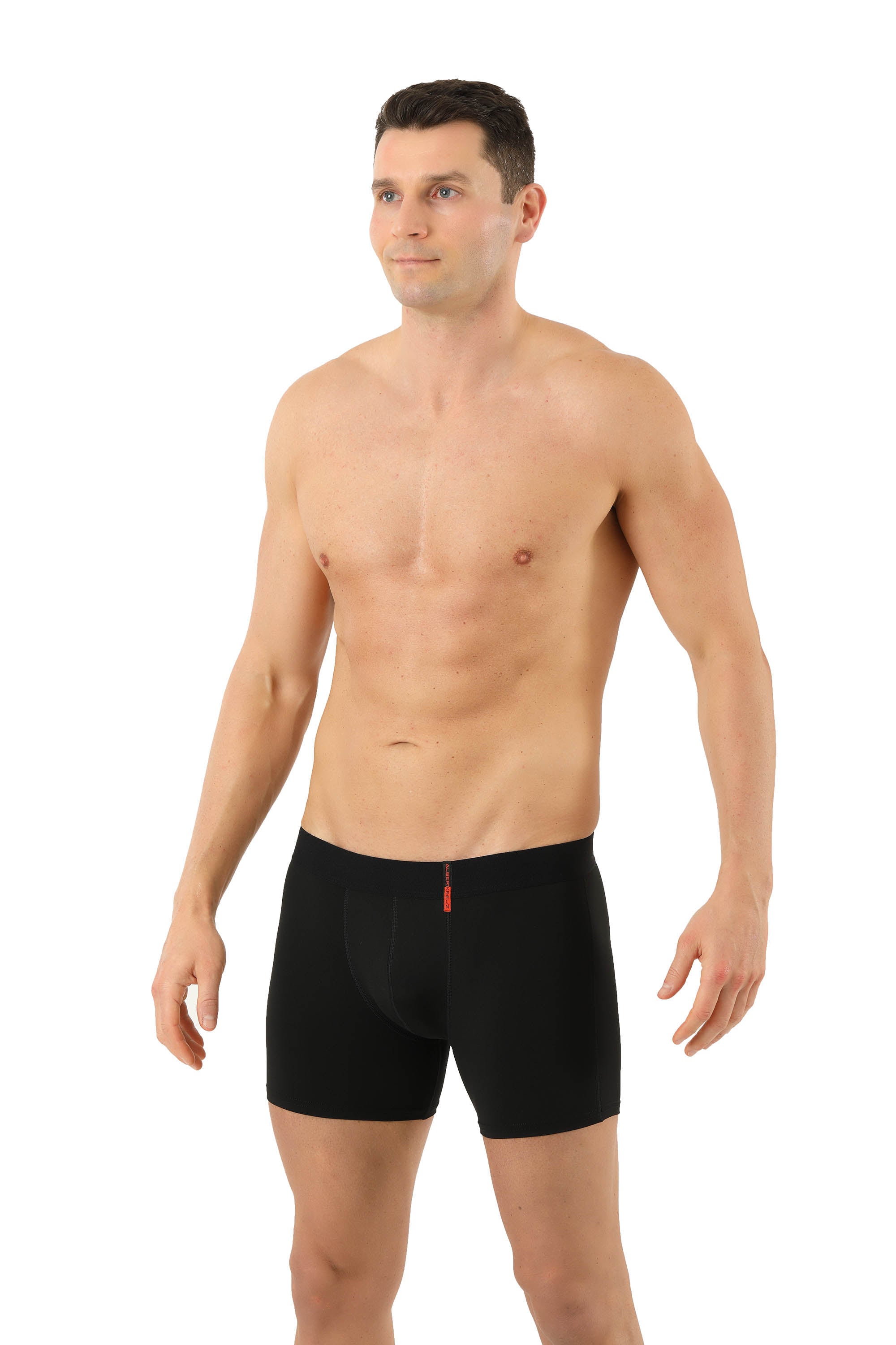 Retro Shorts Boxershorts Mikrofaser Schwarz