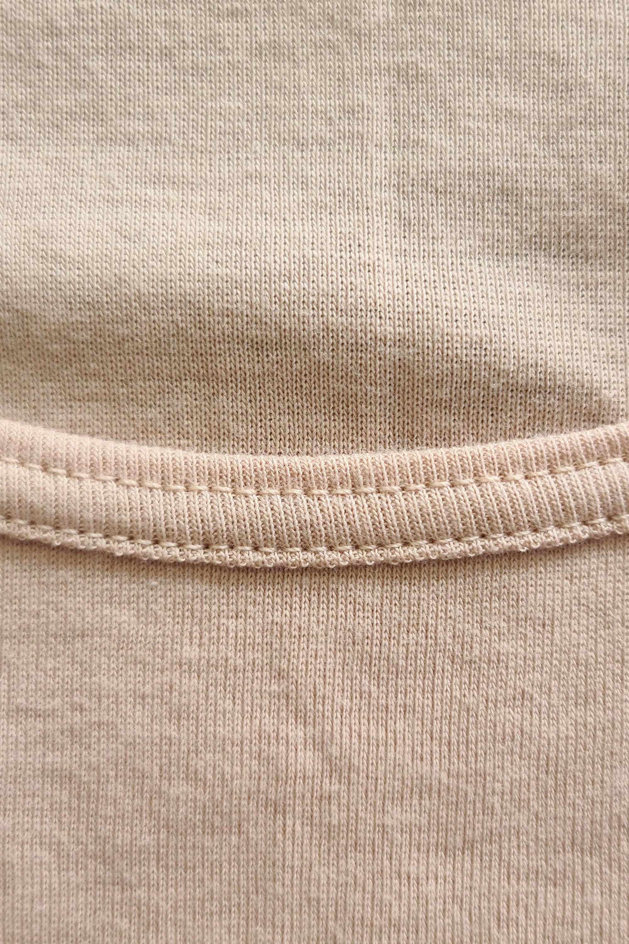 Damen Träger-Unterhemd Beige Bio-Baumwolle – Bild 4