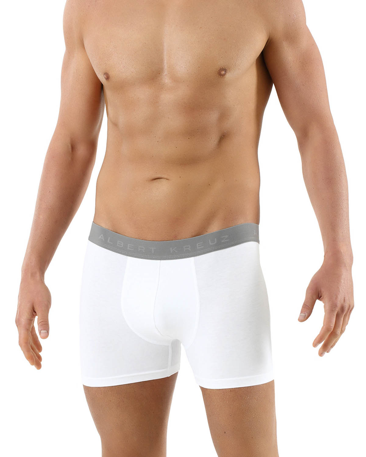 Herren Retroshorts antibakteriell Baumwolle Elastan weiß