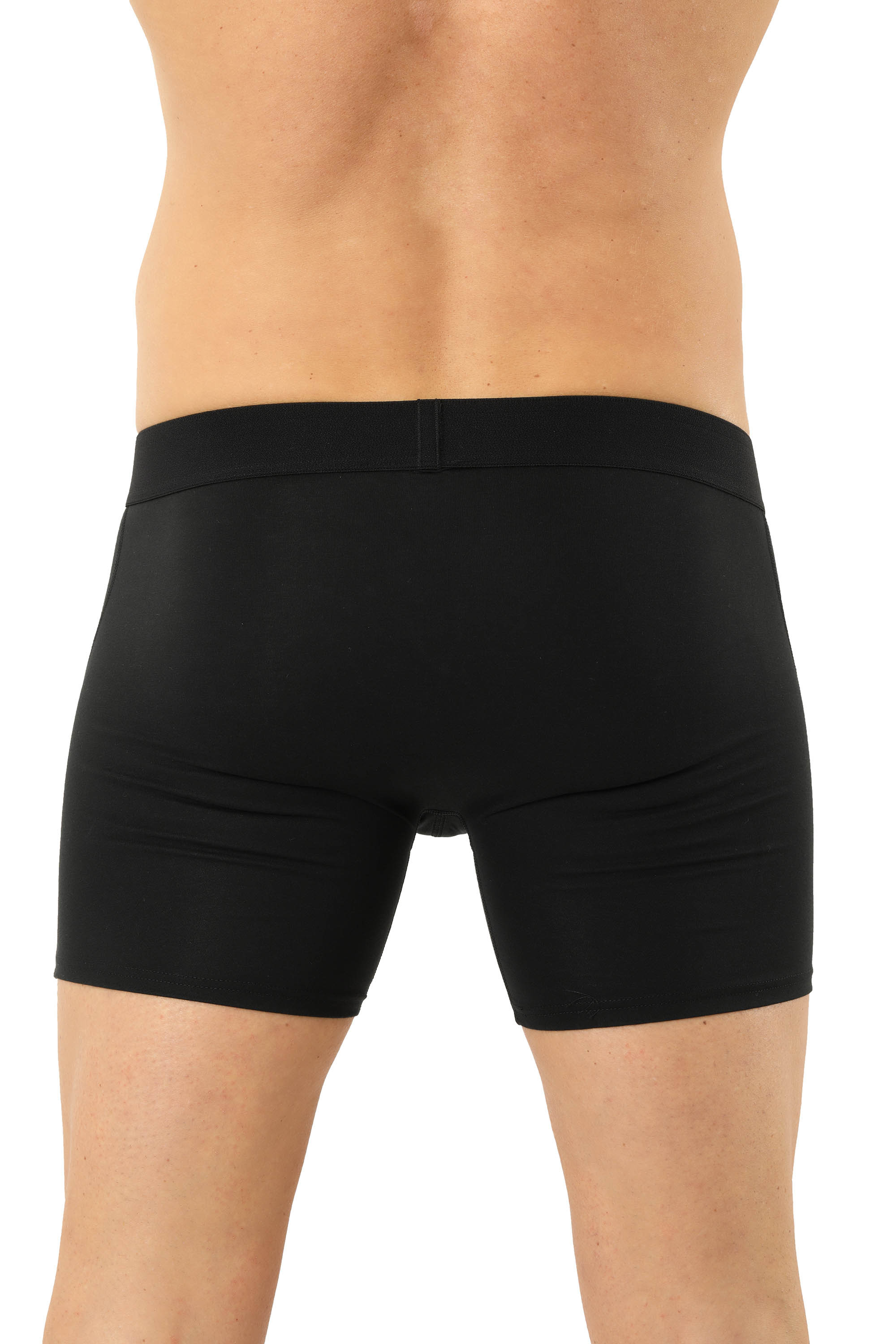 Retro Shorts Boxershorts Mikrofaser Schwarz