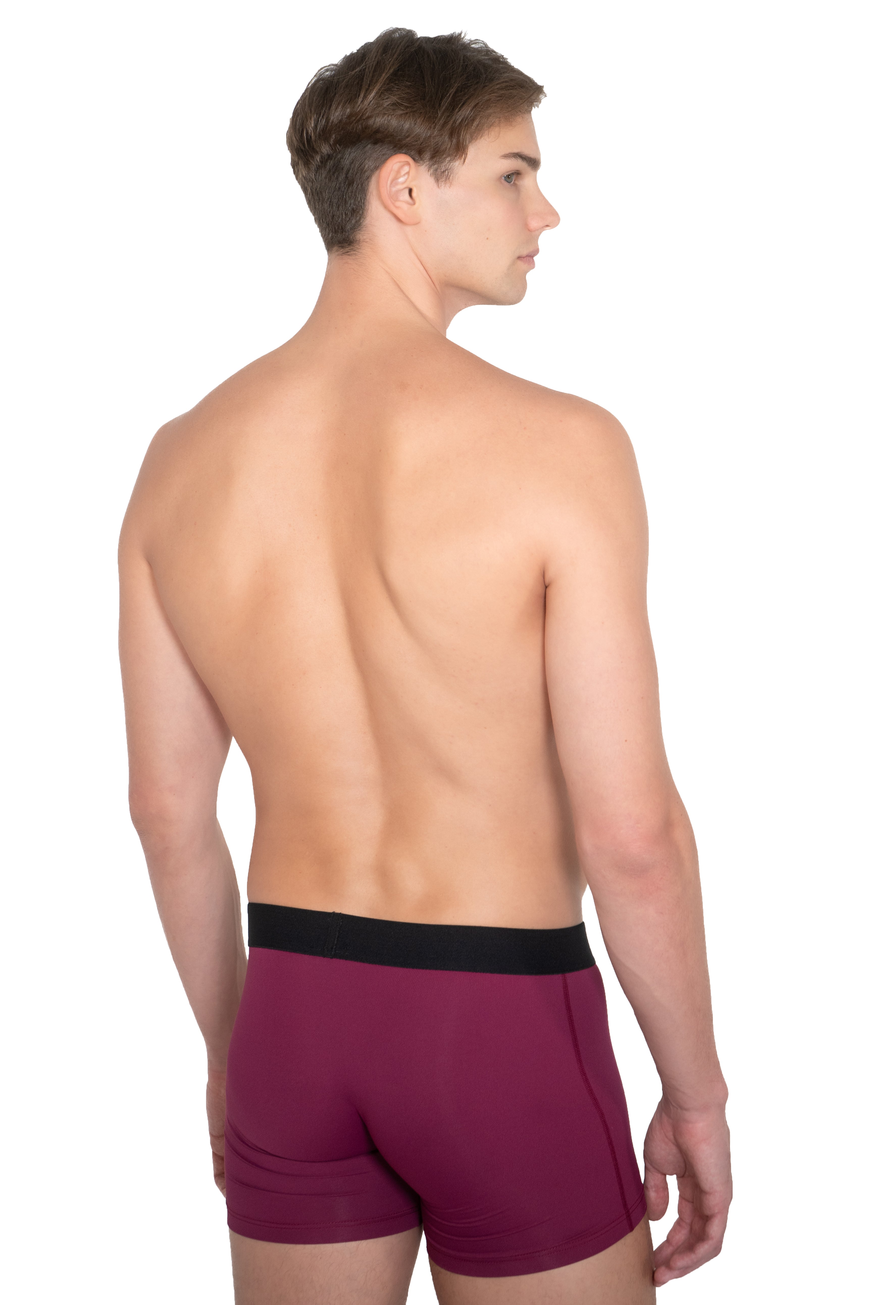 Retro Shorts Boxershorts Mikrofaser Weinrot