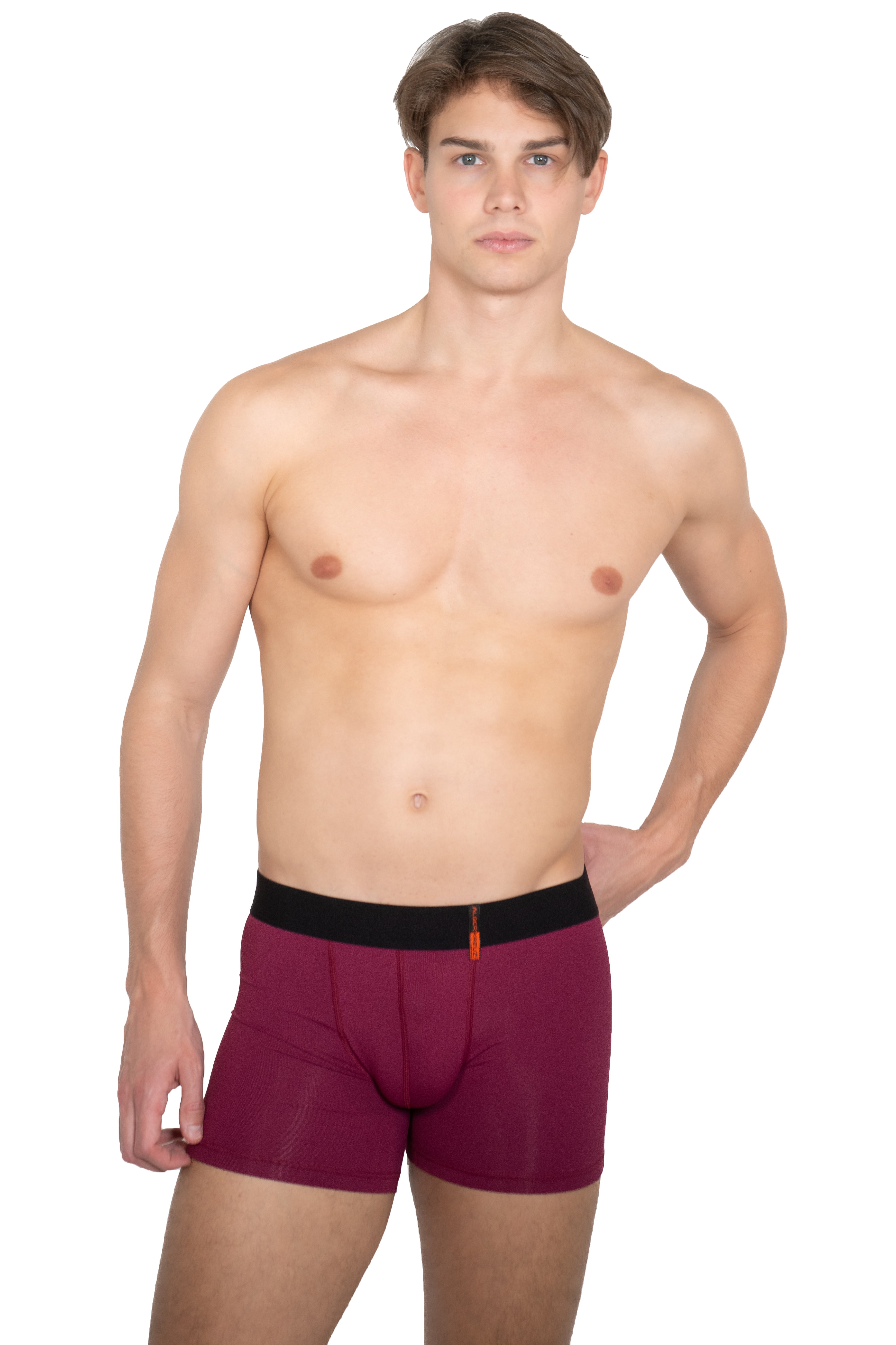 Retro Shorts Boxershorts Mikrofaser Weinrot