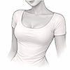 Why womens undershirts have a deep scoop neck