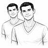 How deep should a V-neck undershirt be