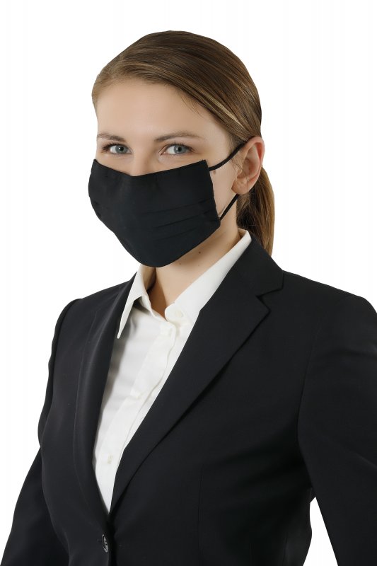 Zertifizierte Bio-Baumwoll-Maske schwarz