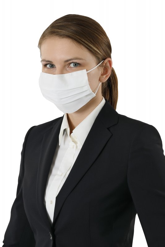 Antibakterielle Baumwoll-Polyester-Maske zweilagig mit Nasenclip