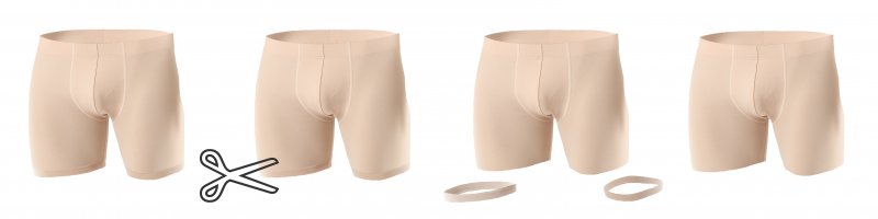 ALBERT KREUZ  2-Pack Laser cut invisible seamless boxer briefs stretch  cotton beige