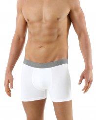 Boxer briefs antibacterial stretch cotton white 