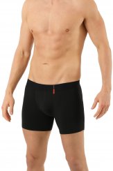 Men's boxer briefs "Hamburg" stretch cotton black 
