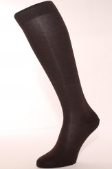 Men's knee-high business socks with cashmere inside - brown 