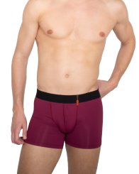 Men's boxer briefs microfiber burgundy red 