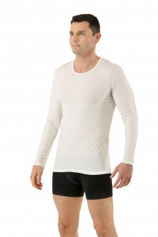 Functional long sleeve undershirt merino wool-TENCEL™ Lyocell off-white 