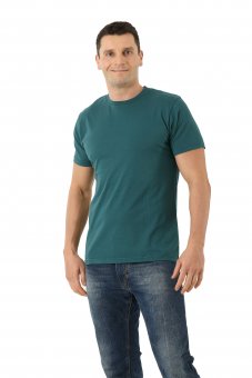 Men's t-shirt with crew neck organic cotton green 