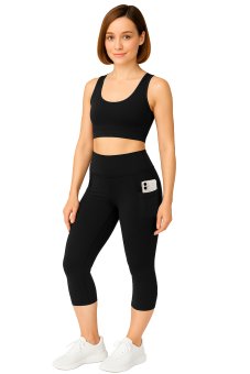 smillagård High-Waist Softtouch Capri Leggings Black 