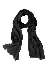 Cashmere scarf for women and men black, approx. 200 x 73 cm (78 x 28 inch) 