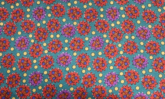 tie-scarf red, yellow, green, violet - patterned, design 200048 