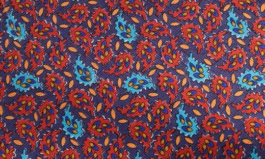 tie red, blue, orange - paisley, design 200050 