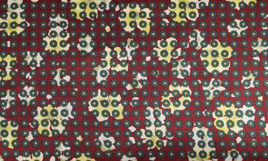 tie yellow, green, ruby-colored - flowers, design 200056 