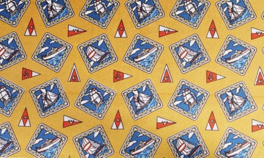 tie red, yellow, gold, blue - squares, design 200111 