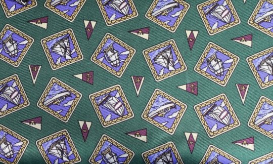 tie green, blue, violet - motives, design 200112 