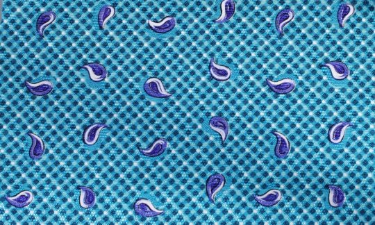 tie blue, white, turquoise - paisley, design 200140 
