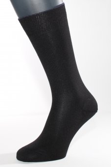 Men’s slighty thicker business silk socks with cotton and cashmere black 