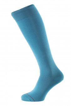 Men's knee-high socks Fil d'Ecosse light blue 