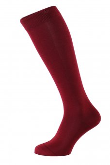 Men's knee-high socks Fil d'Ecosse ruby-colored 42-44