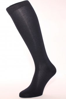 Men's knee-high business socks with cashmere inside navy-blue 