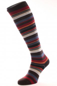 Men’s multicolor striped knee-high business socks 