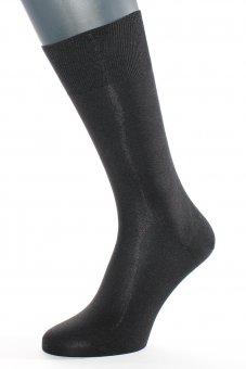 Men's elegant business socks made of pure silk black 