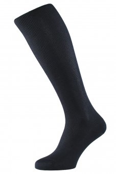 Unisex knee-high compression socks with silver fiber navy-blue 