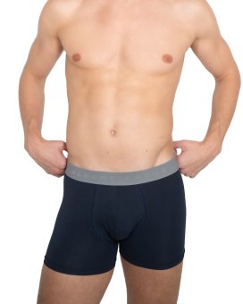 Boxer briefs antibacterial stretch cotton navy-blue 