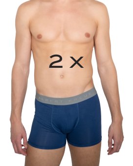 2-Pack Men's MicroModal boxer briefs with SeaCell blue 