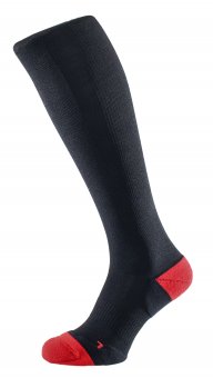 Unisex knee-high compression running socks for athletes black 