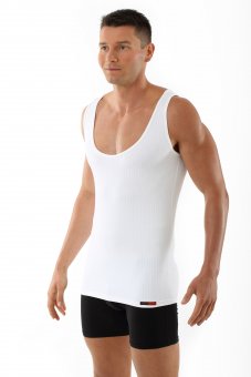 Men's microfiber tank top "Sylt" white 