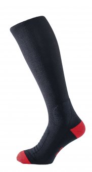 Unisex knee-high compression outdoor trekking socks black 