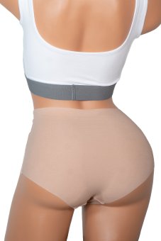 ALBERT KREUZ  3-Pack Laser cut invisible seamless classic French cut briefs  stretch cotton beige