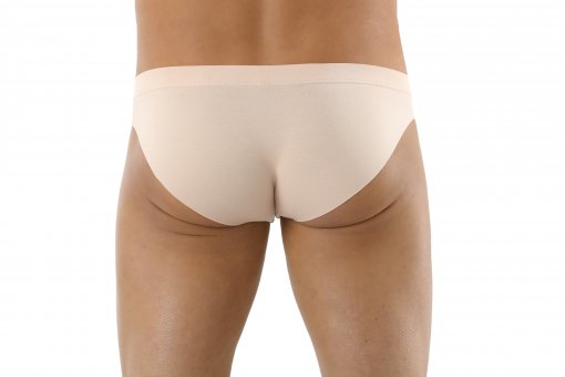 ALBERT KREUZ  3-Pack Laser cut invisible seamless classic French cut briefs  stretch cotton beige