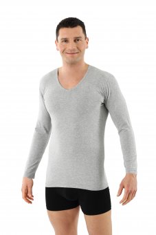 ALBERT KREUZ | Men's longsleeve undershirt organic stretch-cotton v ...