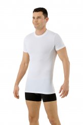 Functional cotton undershirt crew neck short sleeves white 