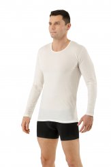 Functional long sleeve undershirt merino wool-TENCEL™ Lyocell off-white 