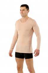 Functional long sleeve undershirt merino wool-TENCEL™ Lyocell beige 
