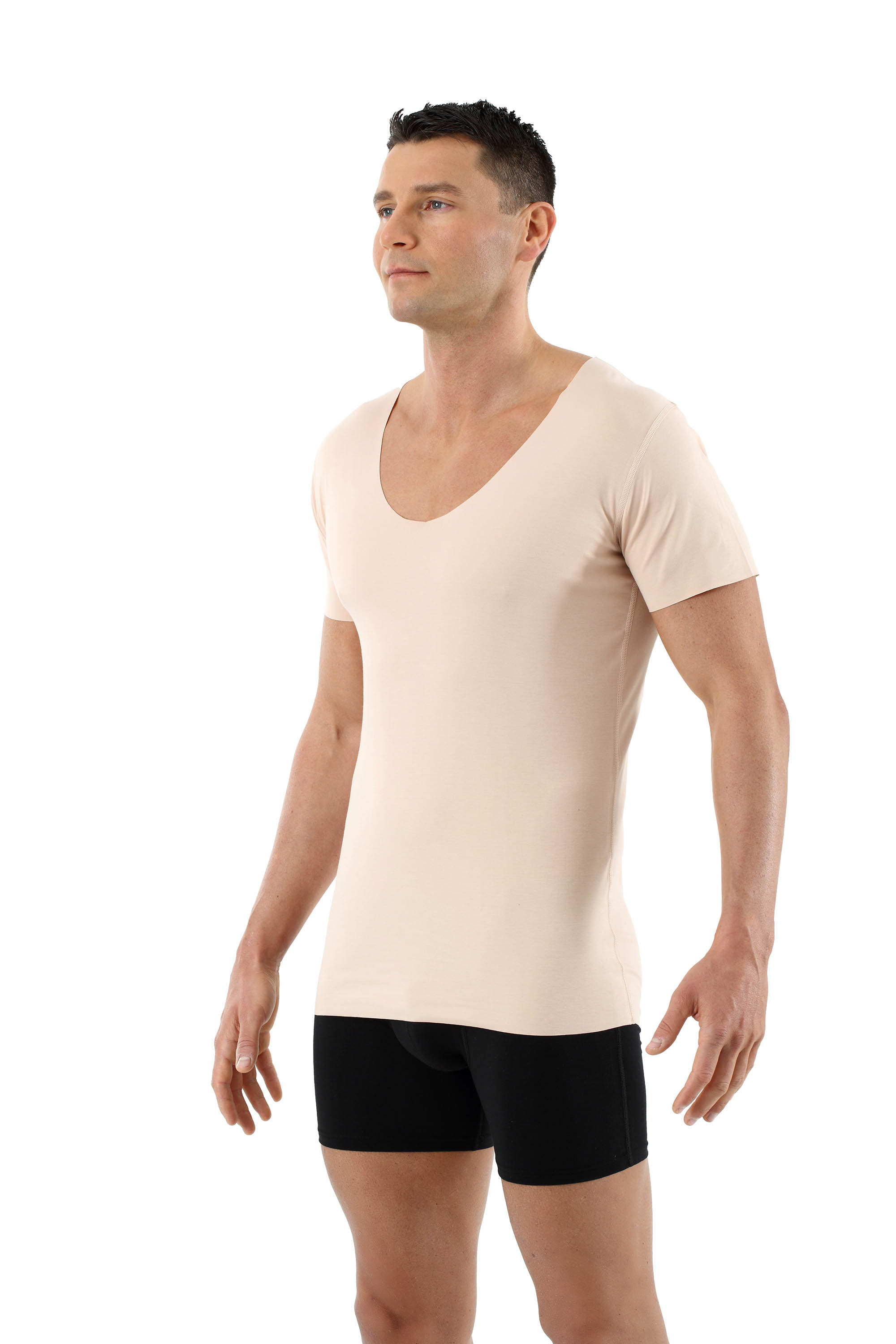 ALBERT KREUZ  Laser cut invisible seamless deep v-neck undershirt