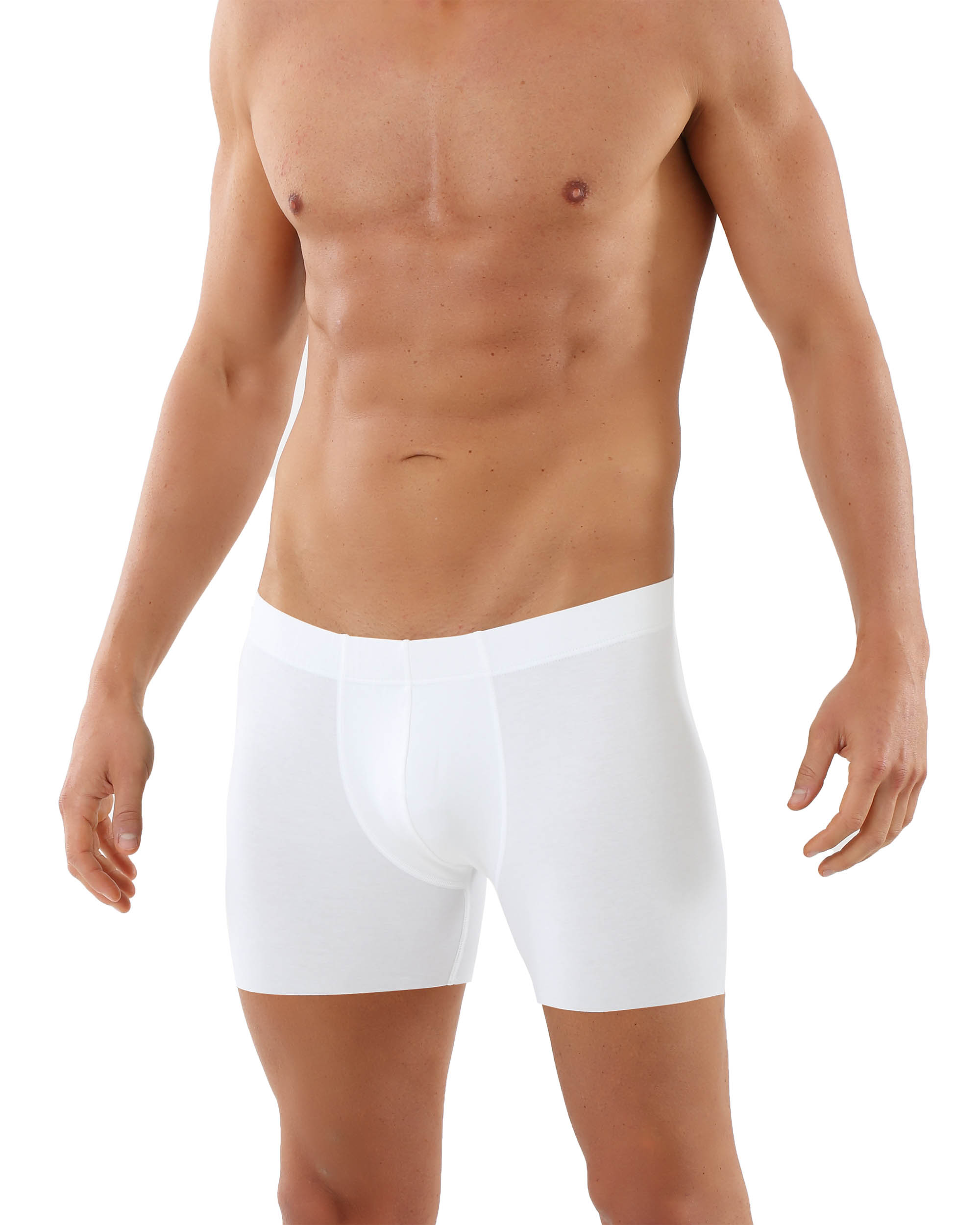 ALBERT KREUZ  Laser cut seamless boxer briefs stretch cotton white