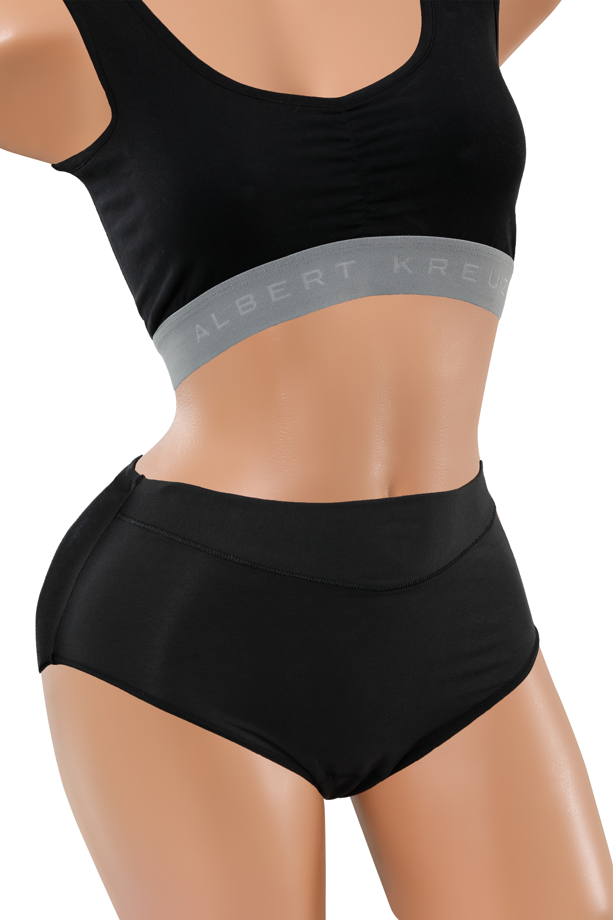 3-Pack Mid-rise panty briefs stretch cotton black