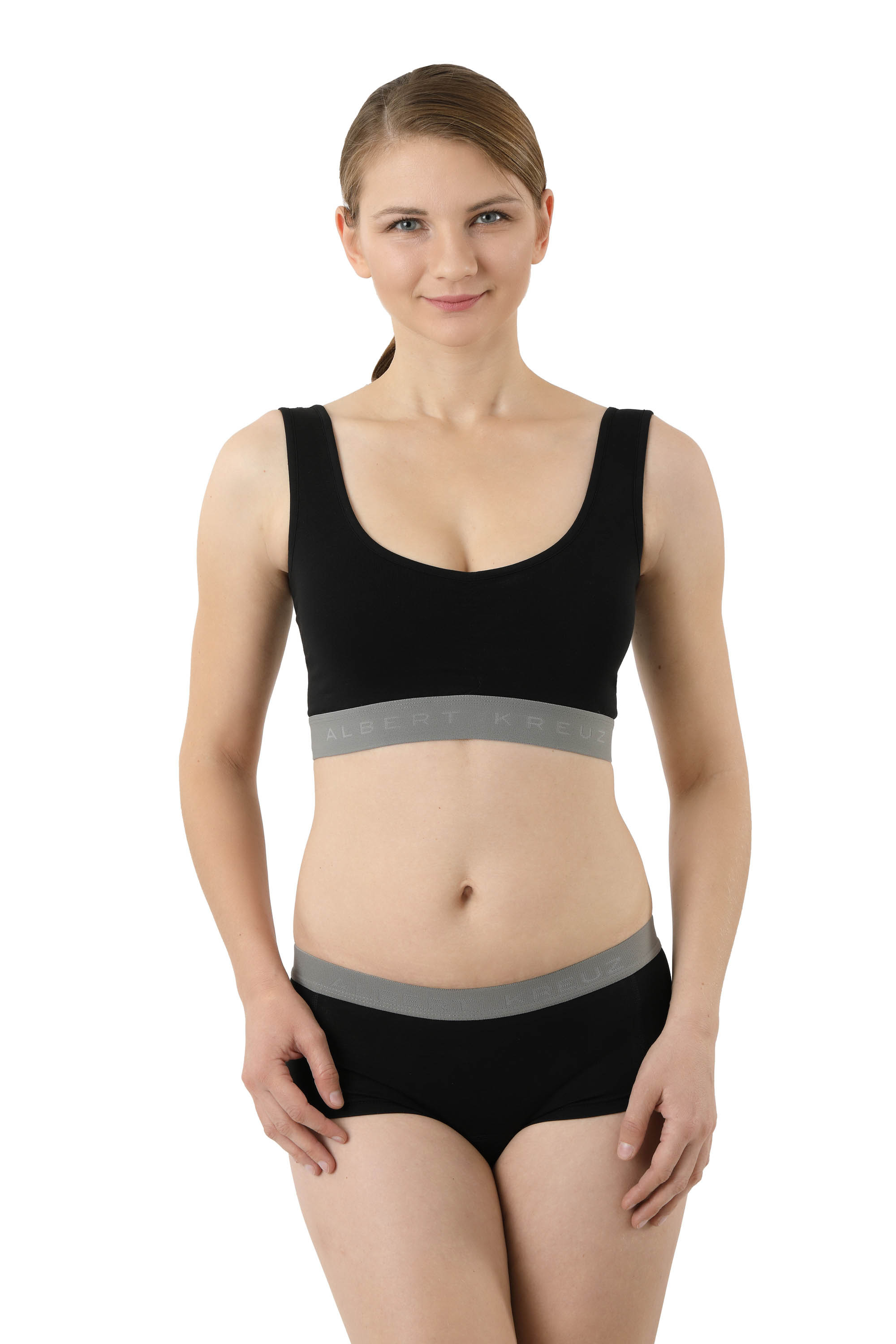 Black Bra Top Organic Cotton Lycra