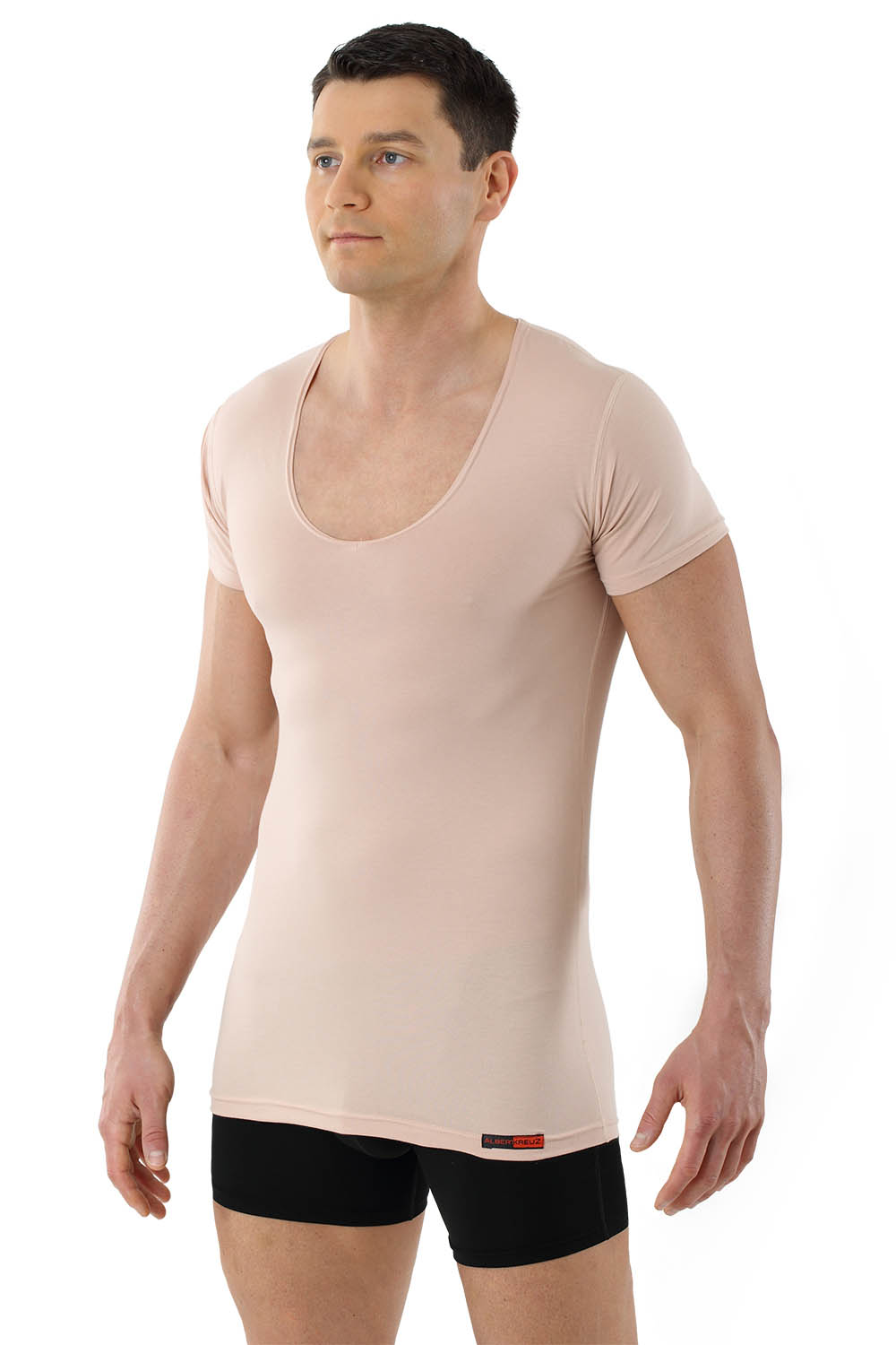 Albert Kreuz Mens Business Undershirt Stretch-Cotton Sleeveless v-Neck Muscle Shirt Hamburg White Extra Long 
